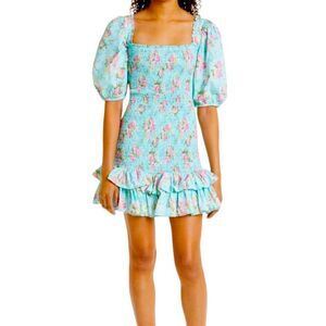 By Timo Smocked Poplin Dress
